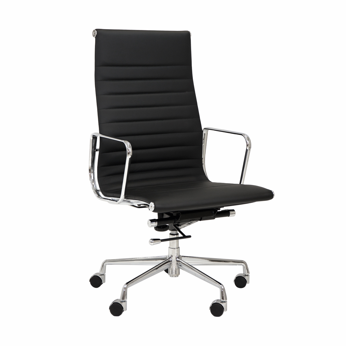 Eames Elite Enna Executive Black/chrome Office Computer Leather Chair Wheels Eames 