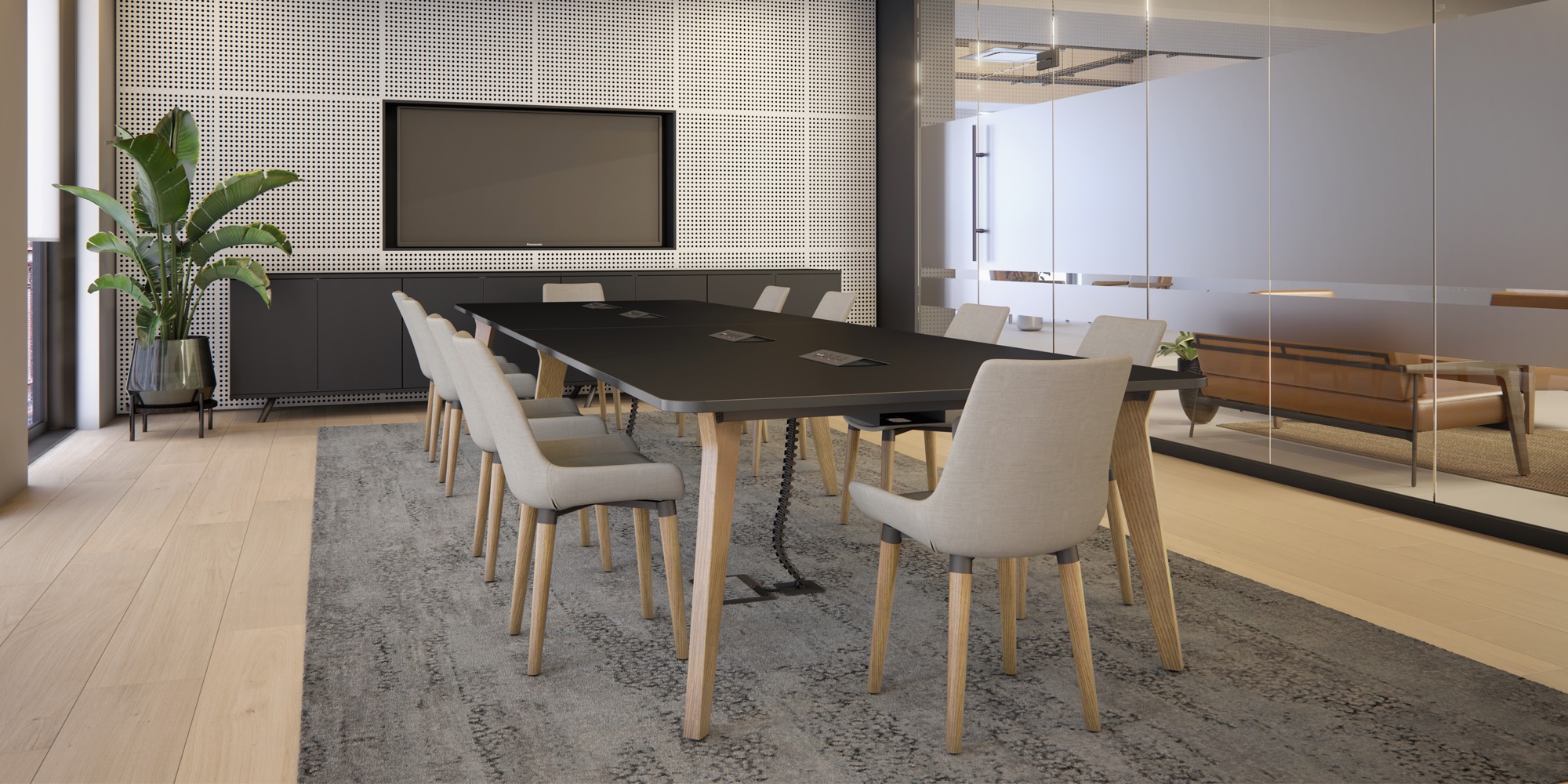 Lux Boardroom Table Roomset