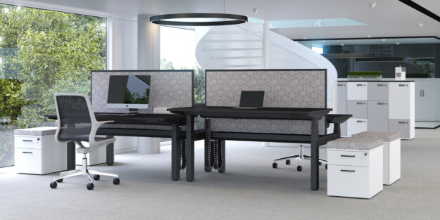 System Desk Mounted Screens Roomset