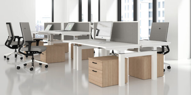 System Desk Mounted Screens Roomset